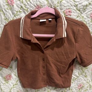Aritzia Sunday Best Cropped Polo